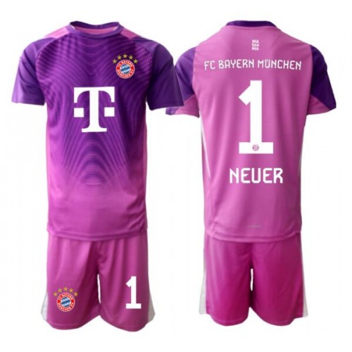 Bayern Munich Manuel Neuer #1 Portero Tercera Equipación Niños 2025-26 Manga Corta (+ Pantalones cortos)